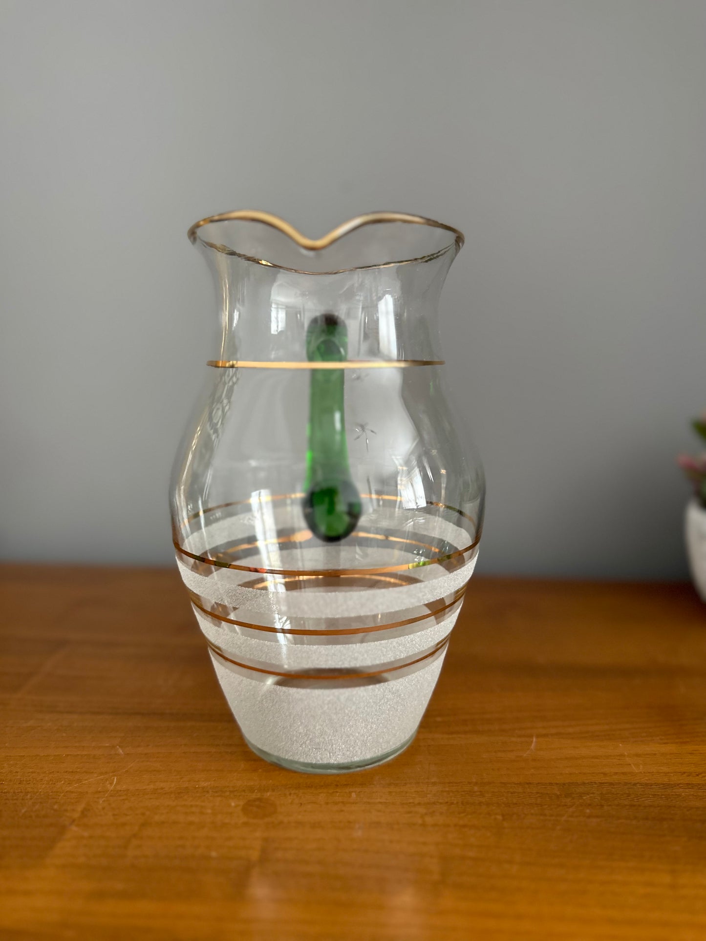 Mid-century lemonade jug and glass set
