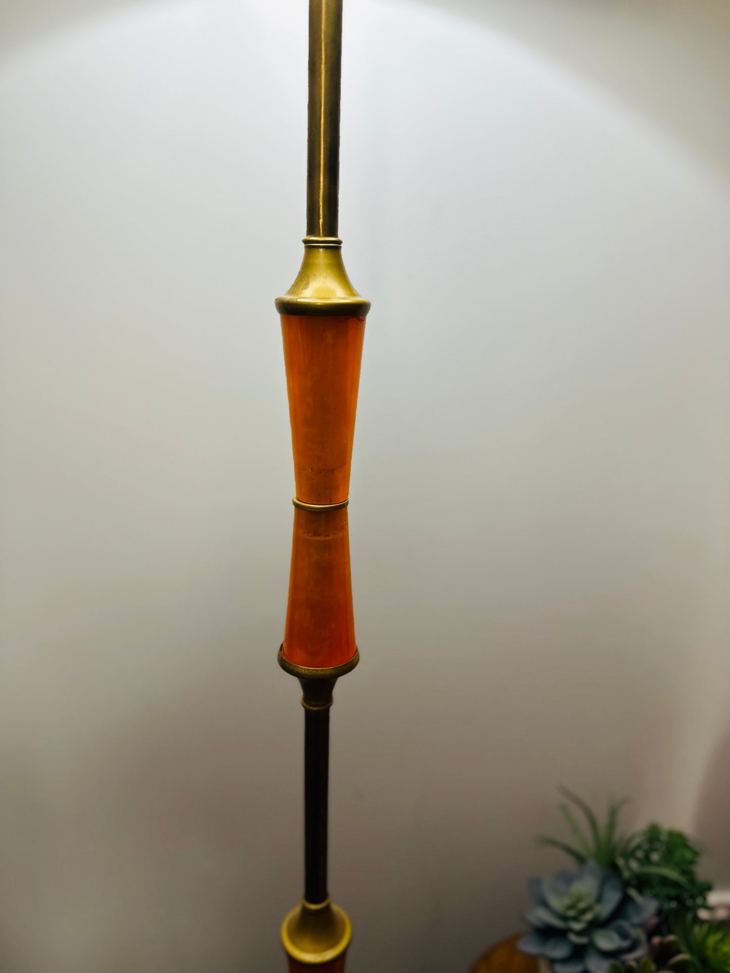 Mid century orange resin standard lamp