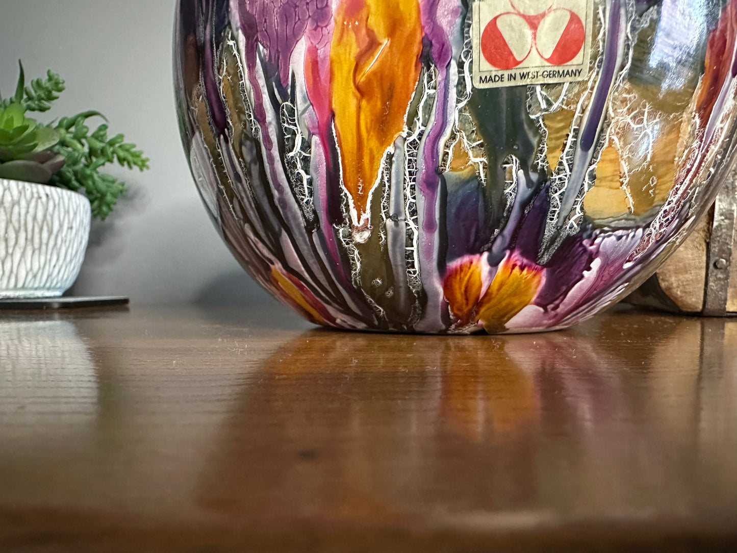 Scheurich mid century vase complete with original label