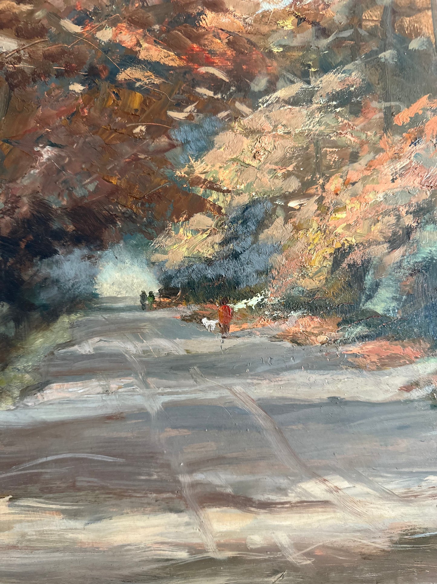 "Reflections" Long Road by Sheelah Michalski Mid century framed painting