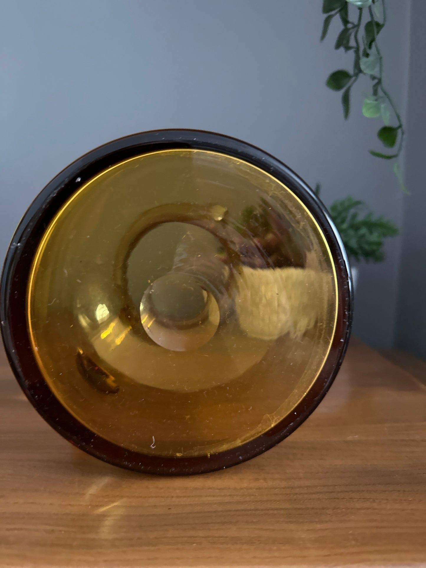 Mid century amber glass Jug