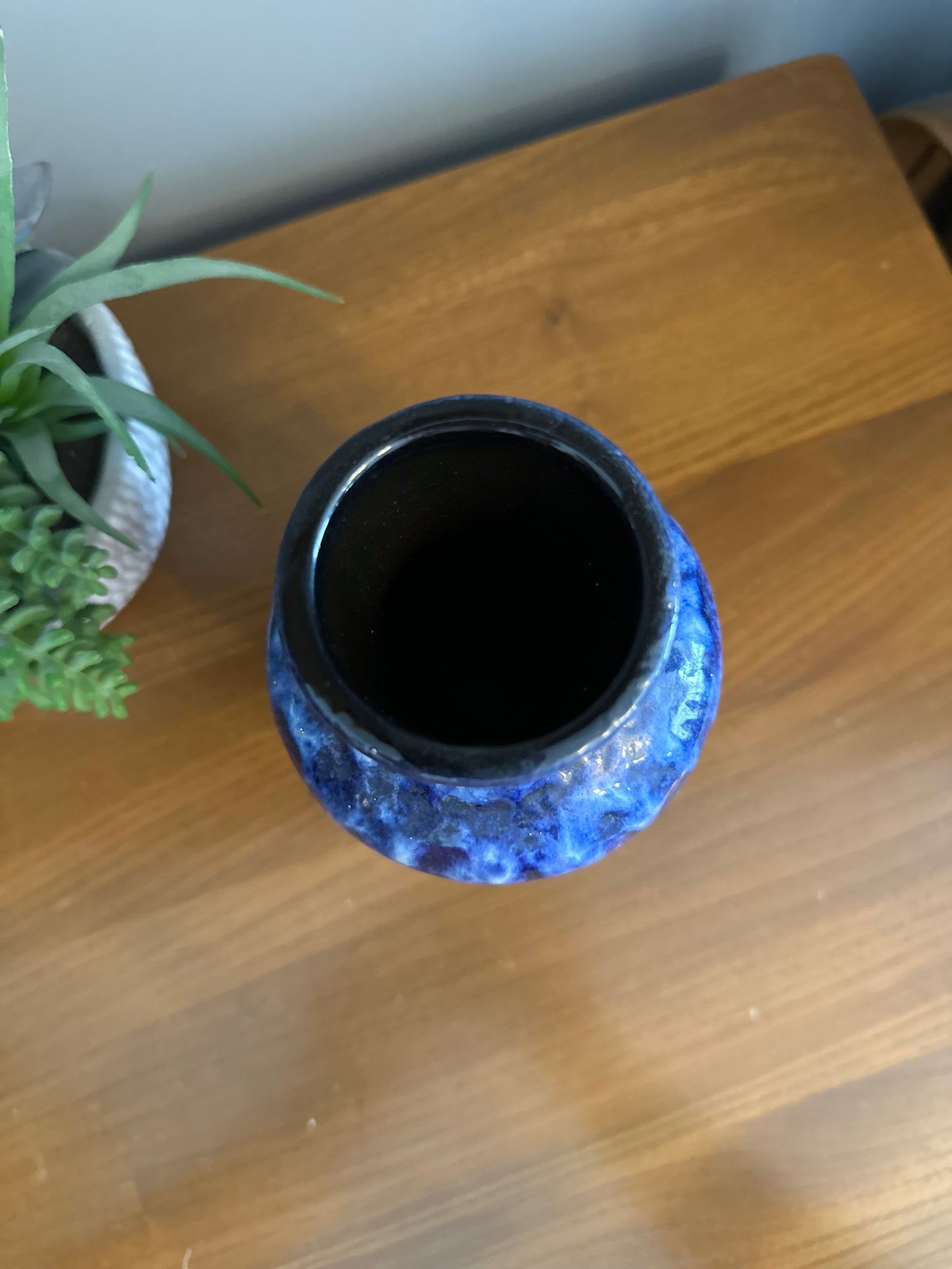 West German Blue Mid Century Vase 523-18