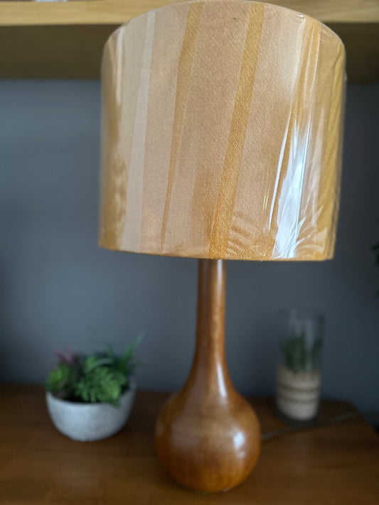 Mid Century solid Teak lamp