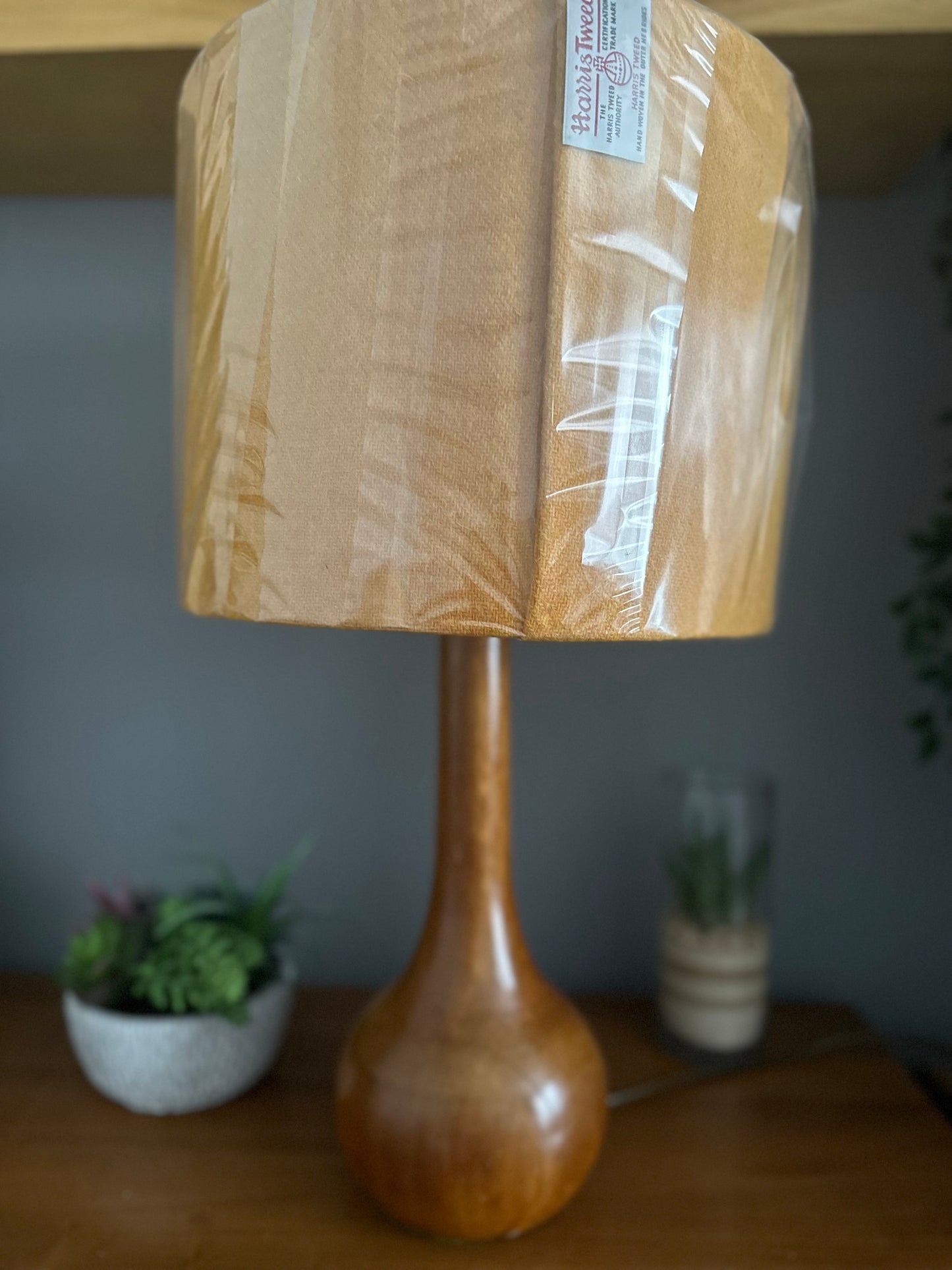 Mid Century solid Teak lamp
