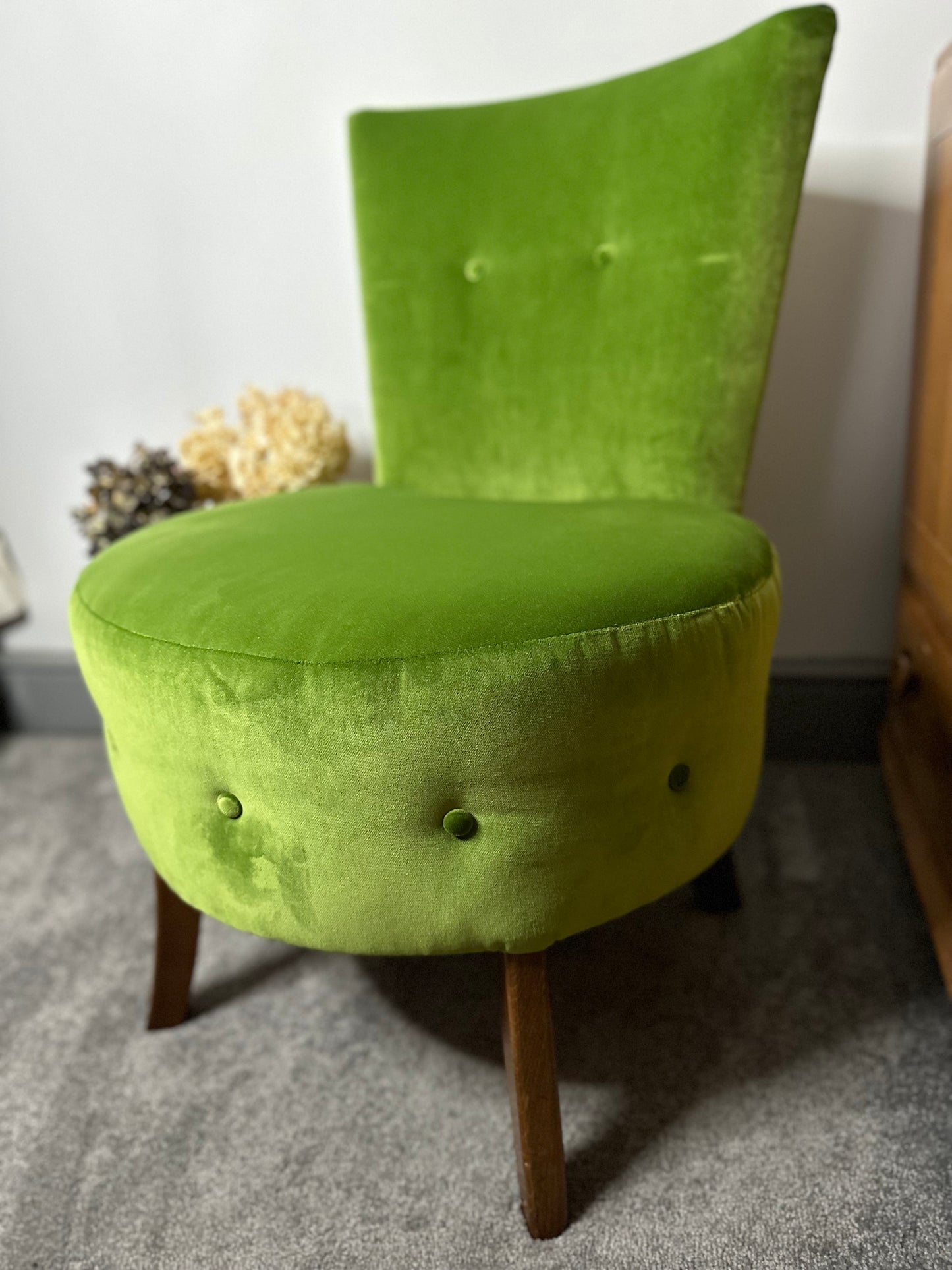 Mid century Green bedroom chair