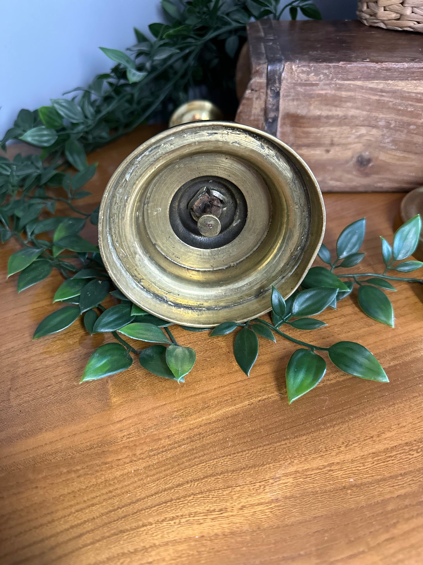 Pair of Antique Victorian Solid Brass candlesticks