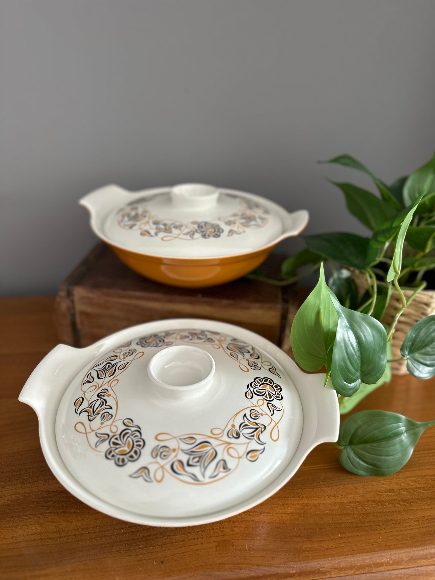 Pair of Mid century Poole Desert Song Tureen / serving dishes