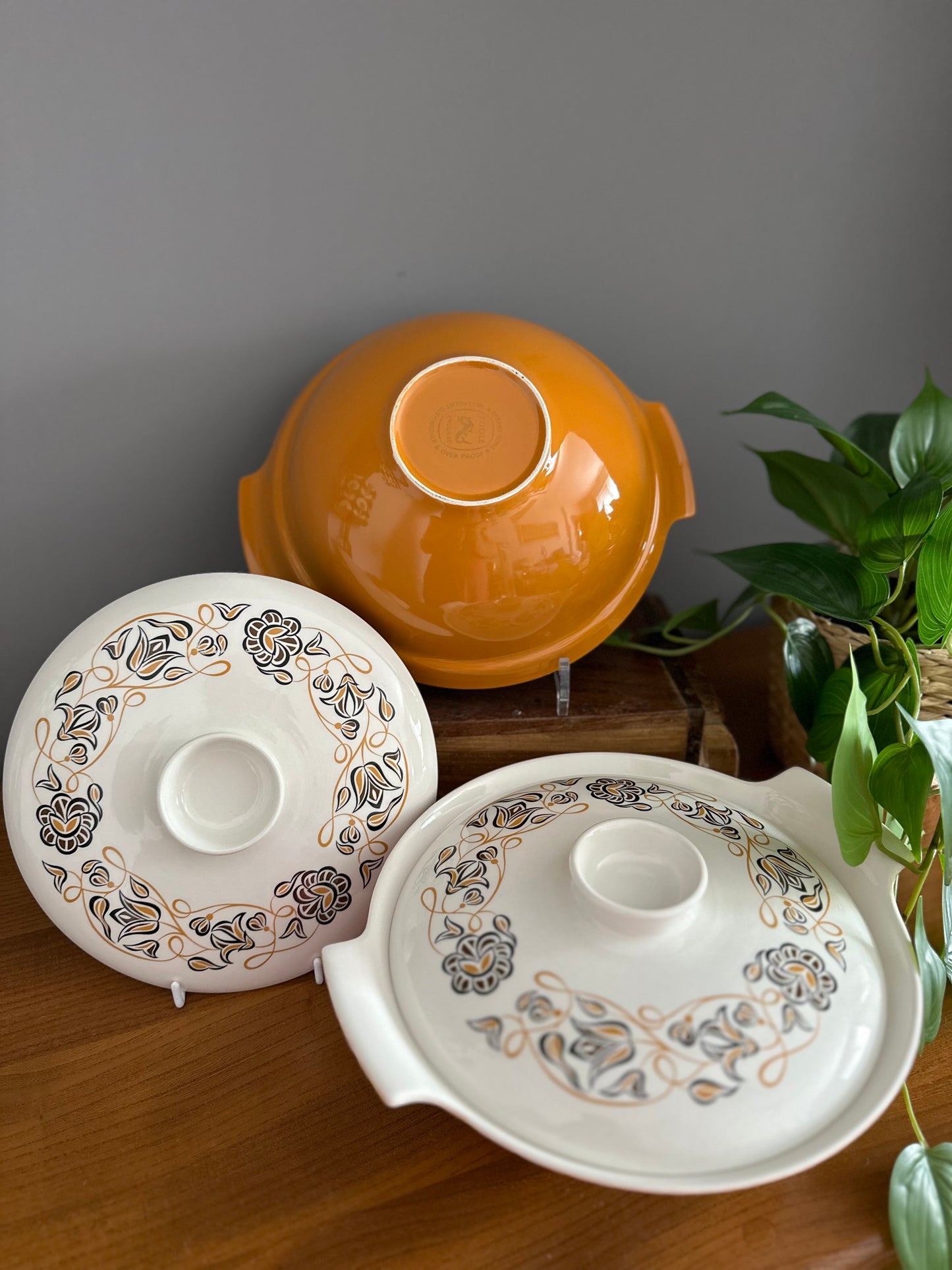 Pair of Mid century Poole Desert Song Tureen / serving dishes