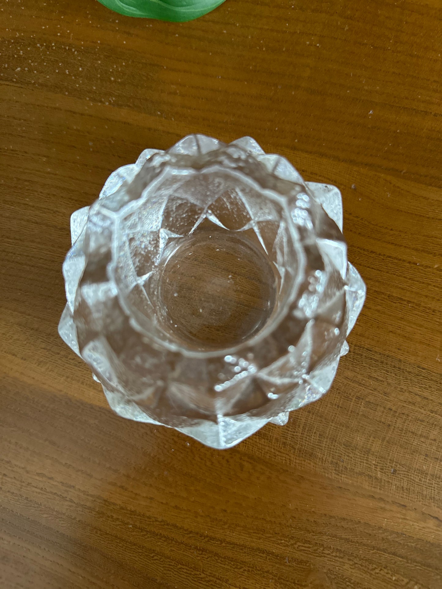 Vintage Orrefors Sweden Nimbus artichoke crystal tea light votive