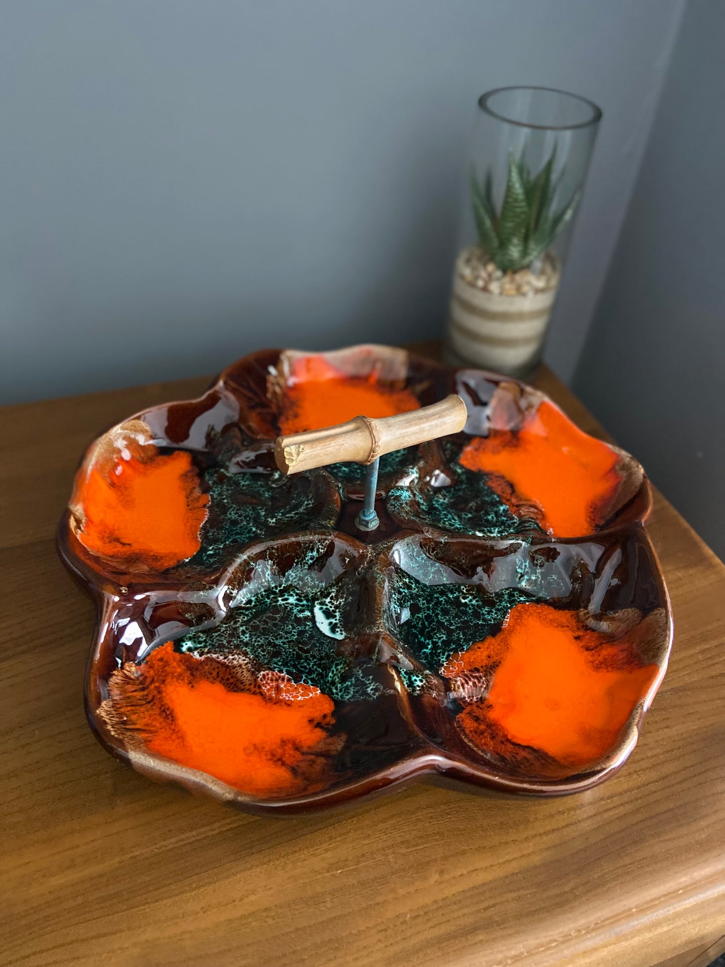 Mid-century hors d'oeuvres serving dish