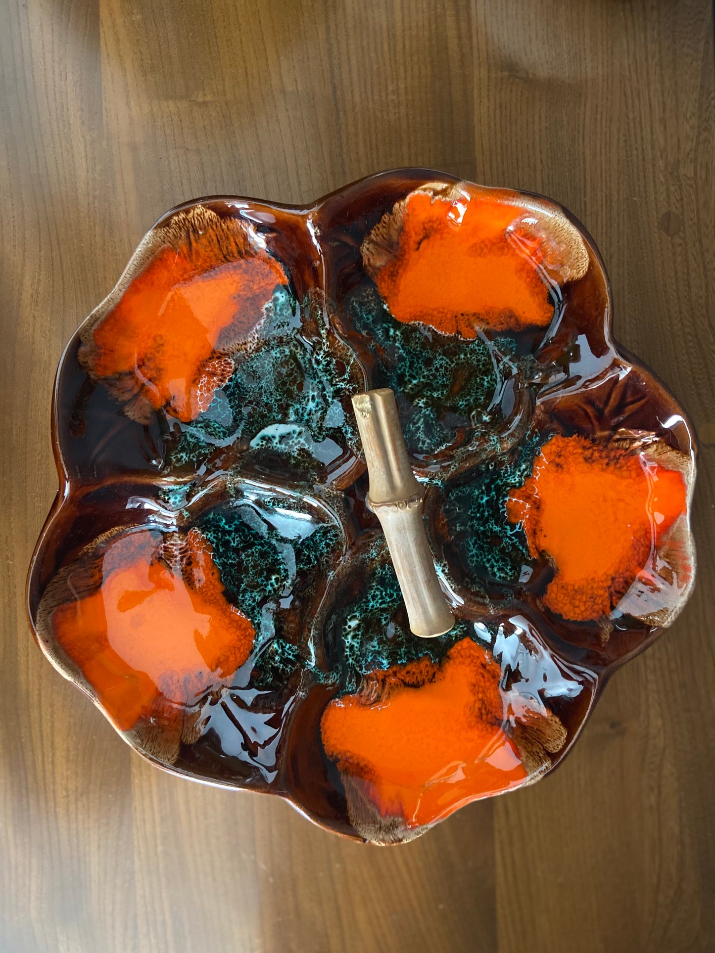 Mid-century hors d'oeuvres serving dish