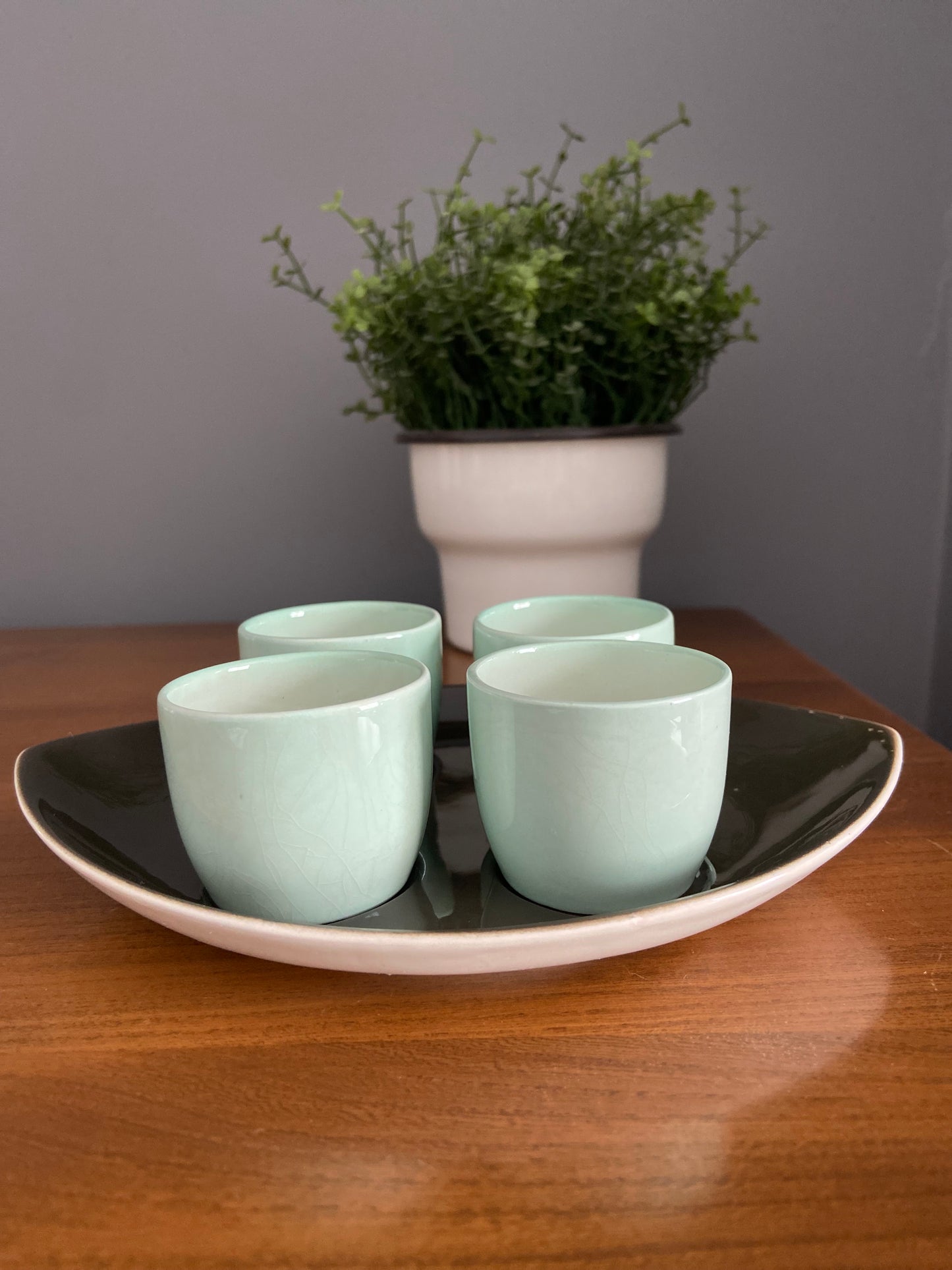 Vintage Carltonware set of 4 egg cups and plate