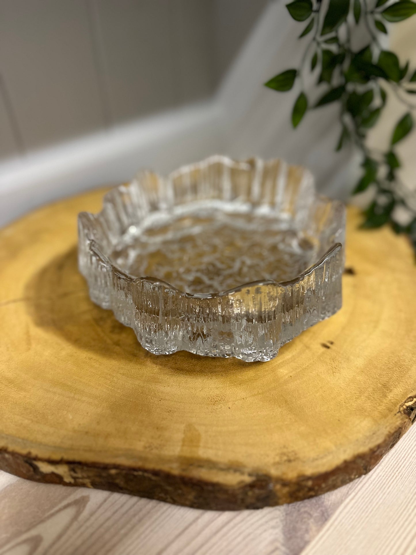 Littala Finland Seita Tapio Wirkkala art glass dish