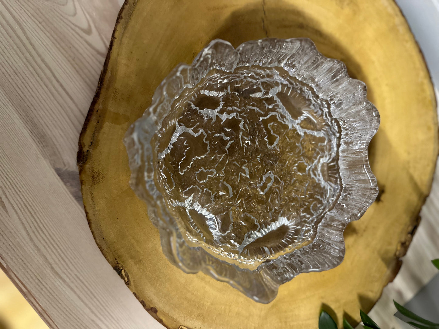 Littala Finland Seita Tapio Wirkkala art glass dish