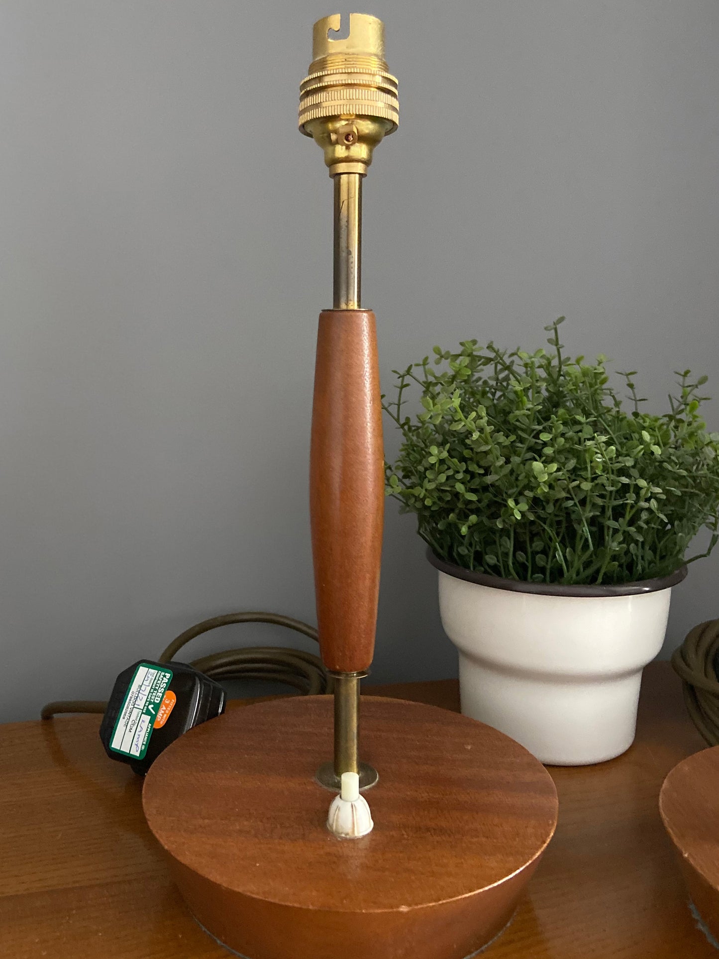 Pair of small Teak Wooden Lamps
