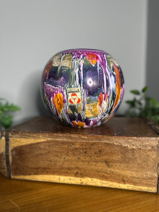 Scheurich mid century vase complete with original label