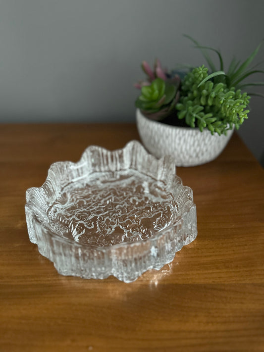 Littala Finland Seita Tapio Wirkkala art glass dish