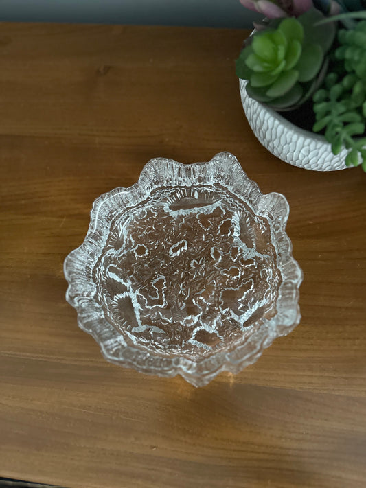 Littala Finland Seita Tapio Wirkkala art glass dish