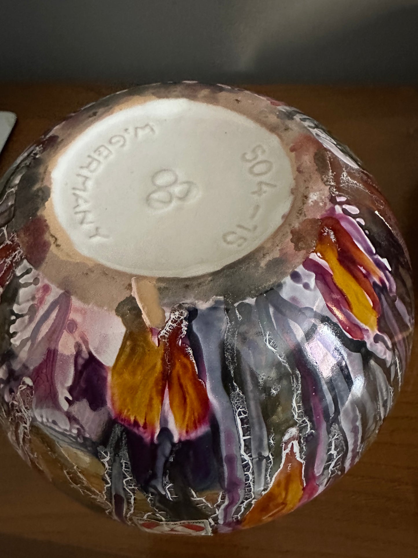 Scheurich mid century vase complete with original label