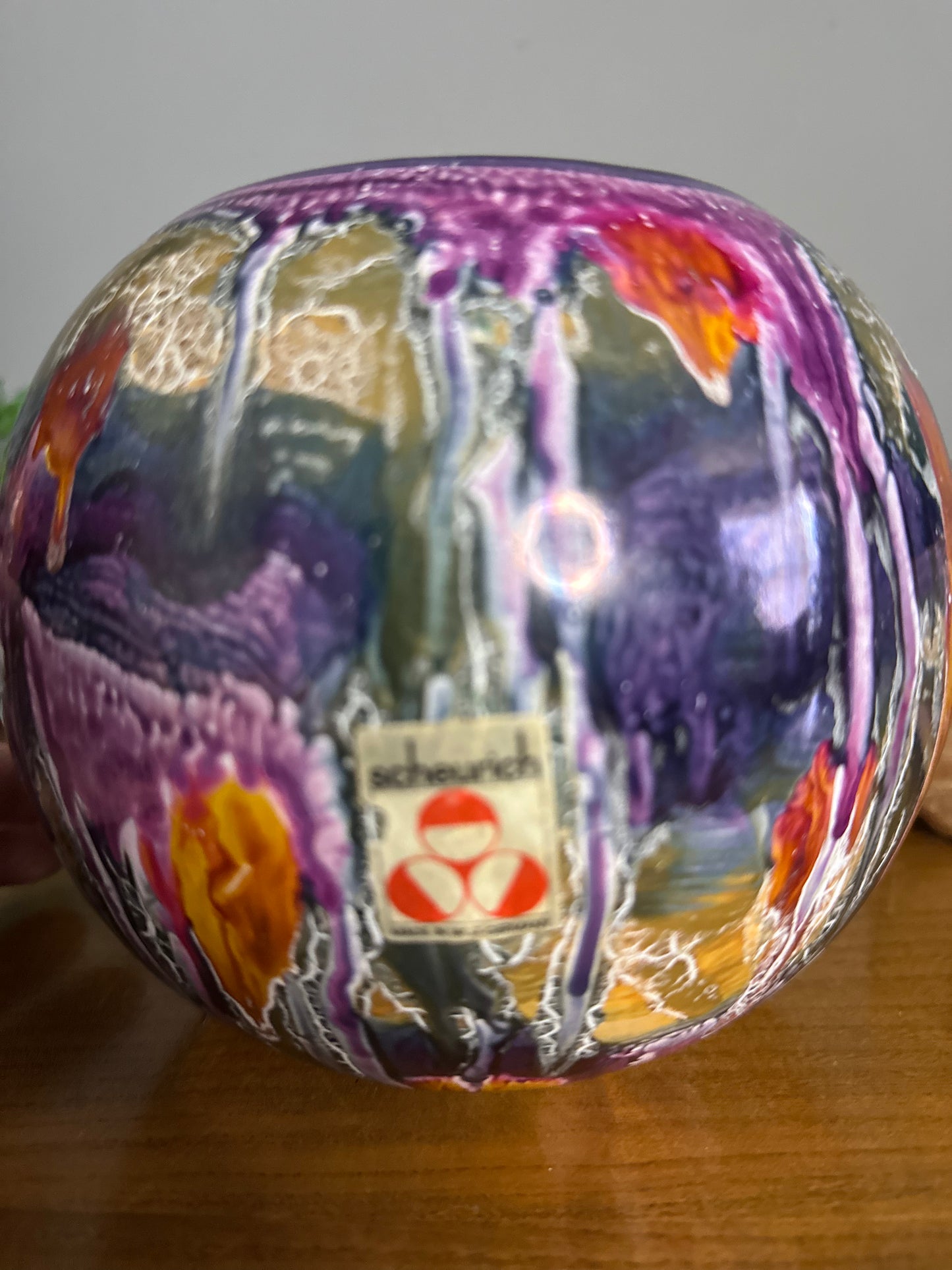 Scheurich mid century vase complete with original label