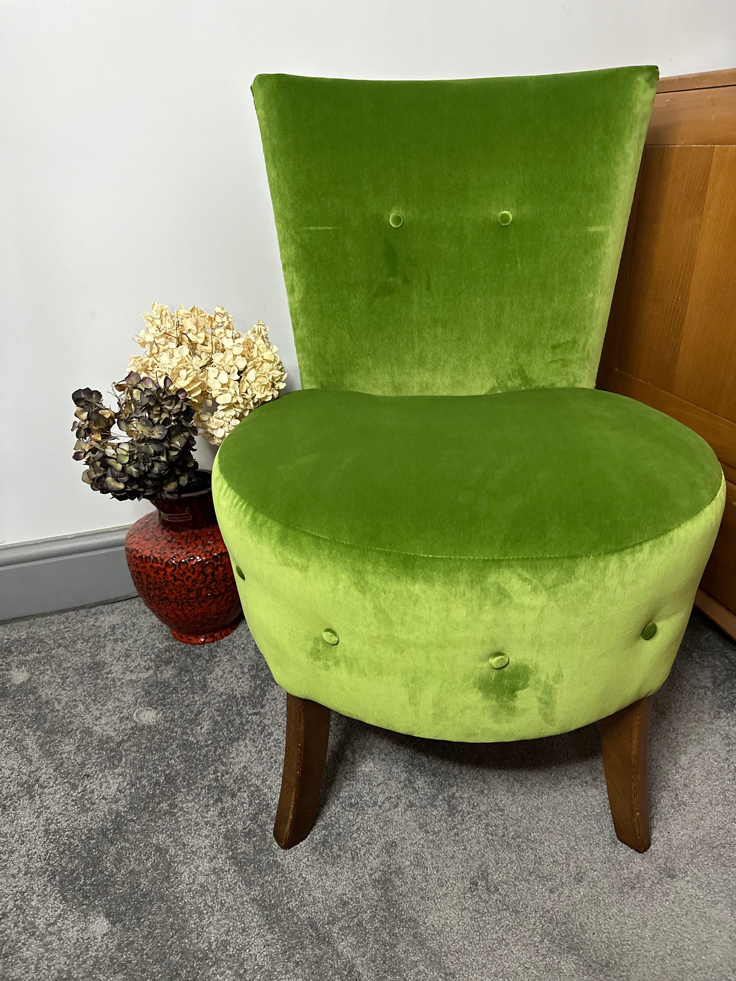 Mid century Green bedroom chair