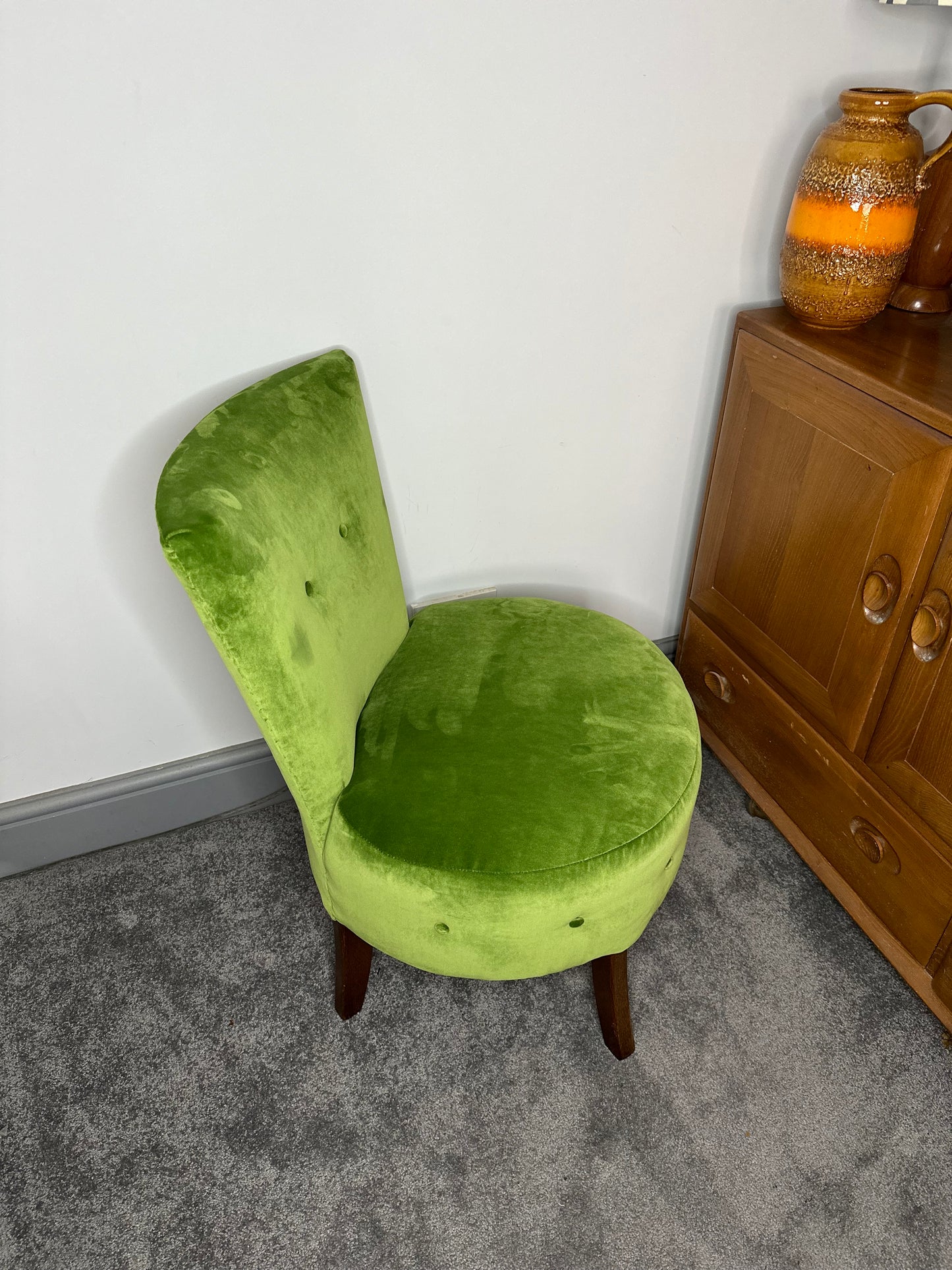 Mid century Green bedroom chair