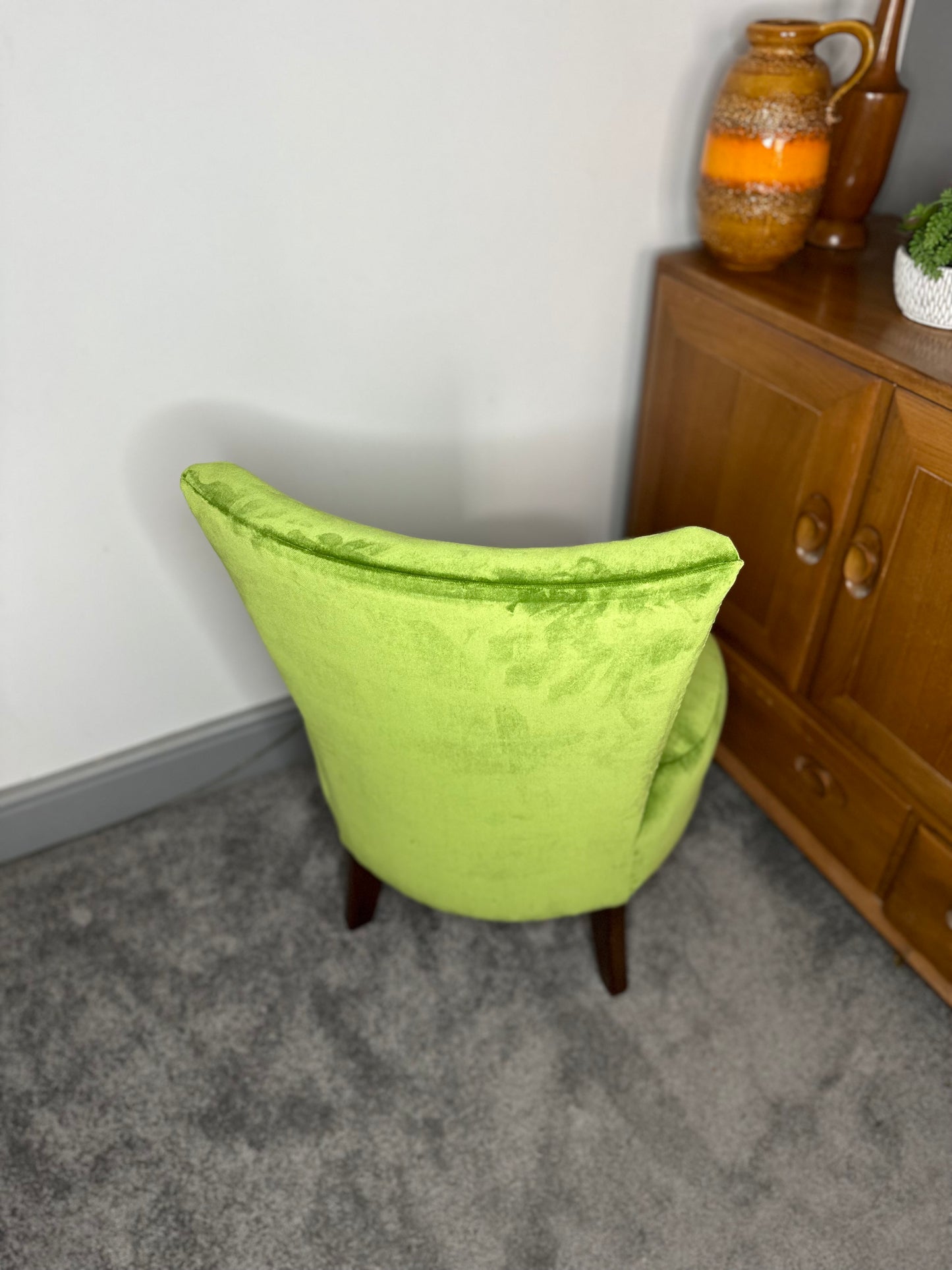 Mid century Green bedroom chair