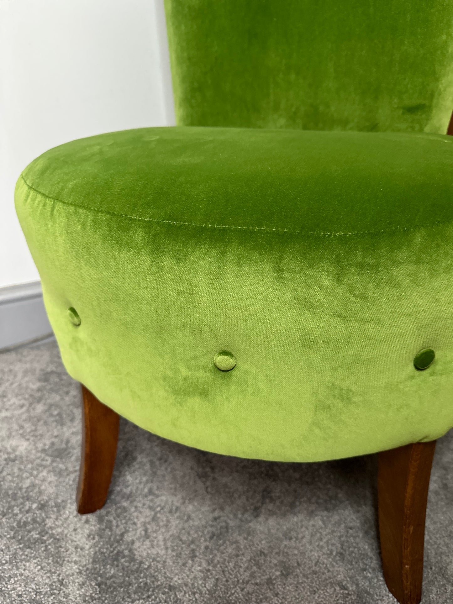 Mid century Green bedroom chair