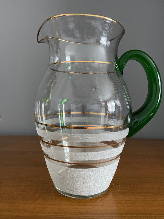 Mid-century lemonade jug and glass set