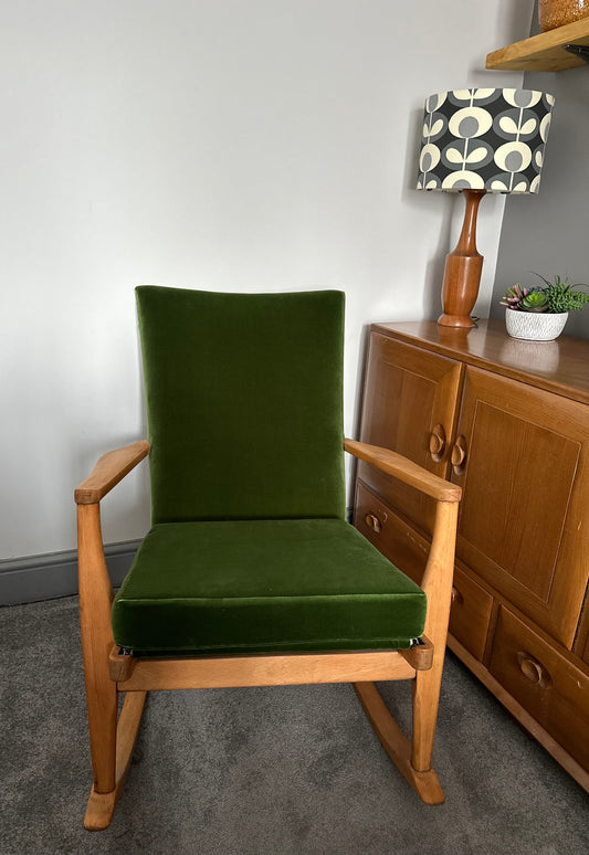 Parker Knoll PK973-4 Rocking chair in Neptune Mallard velvet