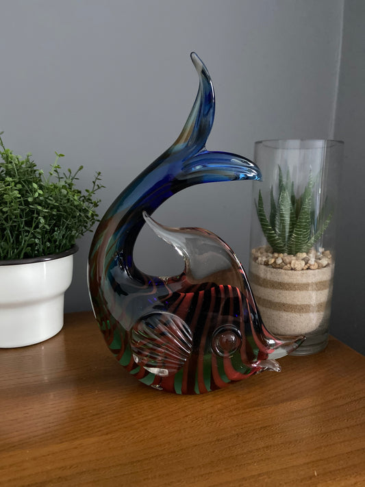 Mid century Art Glass Fish Ornament